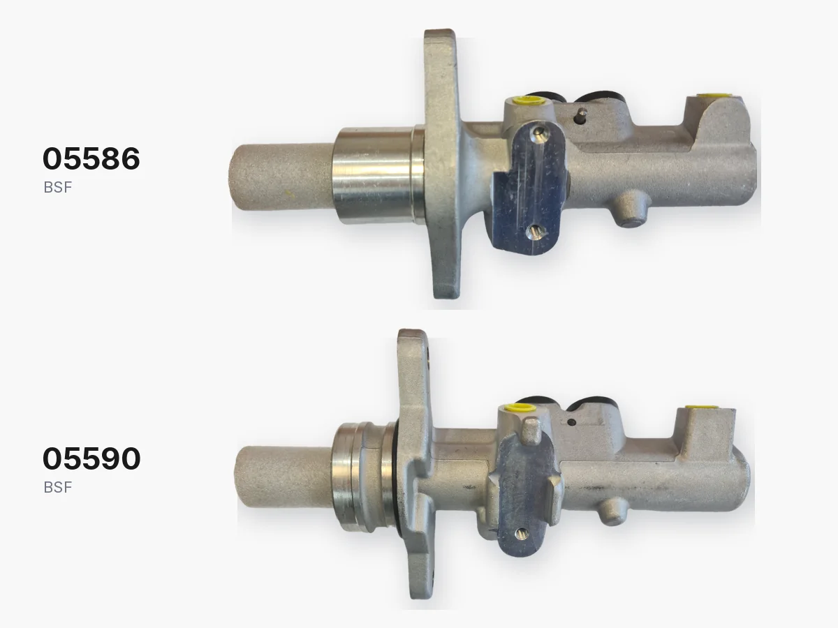 Bombas de freno BSF 05586 y 05590 con alojamiento para sensor de luz de freno, vista lateral